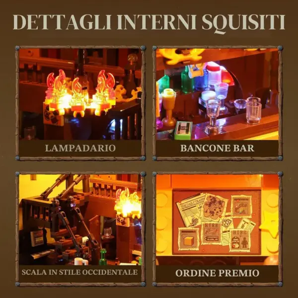 LUMIBRICKS Western Saloon - taverna del Far West con illuminazione LED — 3 LUMIBRICKS Western Saloon - taverna del Far West con illuminazione LED — 3