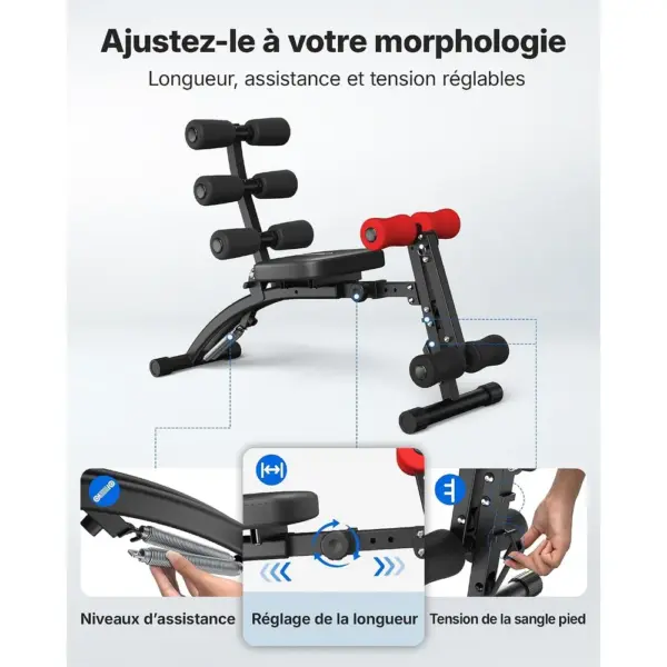 MERACH MR-2415 - Banc d’abdos multifonction réglable — 5 MERACH MR-2415 - Banc d’abdos multifonction réglable — 5