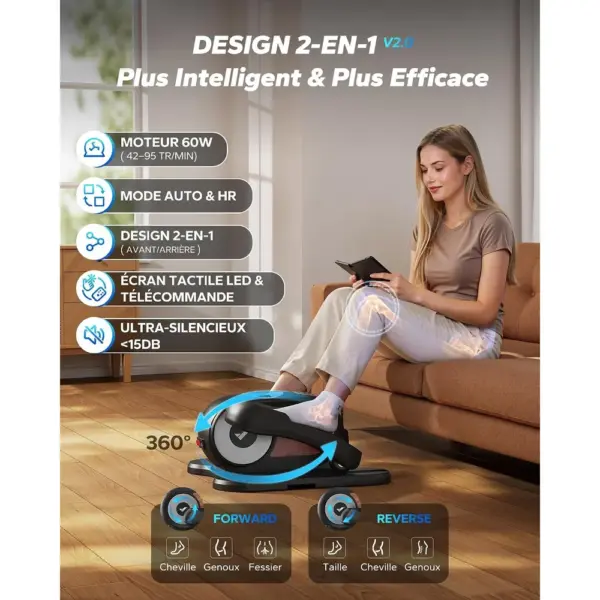 MERACH MR-E32B2 - Elliptique de bureau électrique avec télécommande — 2 MERACH MR-E32B2 - Elliptique de bureau électrique avec télécommande — 2
