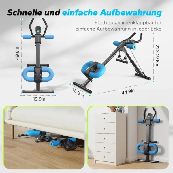 MERACH 2314 - Klappbarer Bauchtrainer mit LCD und Rollen — 5 MERACH 2314 - Klappbarer Bauchtrainer mit LCD und Rollen — 5