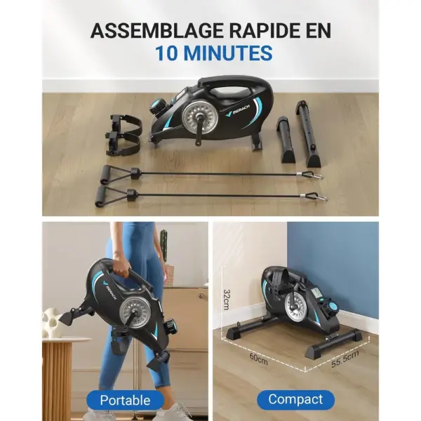 MERACH S04 - Pédalier d’appartement magnétique avec bandes — 5 MERACH S04 - Pédalier d’appartement magnétique avec bandes — 5