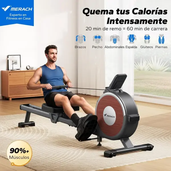 MERACH MR-R02B7 - Máquina de remo magnética de doble riel — 2 MERACH MR-R02B7 - Máquina de remo magnética de doble riel — 2