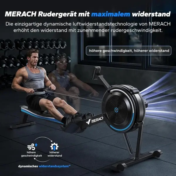 MERACH MR-R11 - Luftwiderstand-Rudergerät mit 10 Stufen und App — 3 MERACH MR-R11 - Luftwiderstand-Rudergerät mit 10 Stufen und App — 3