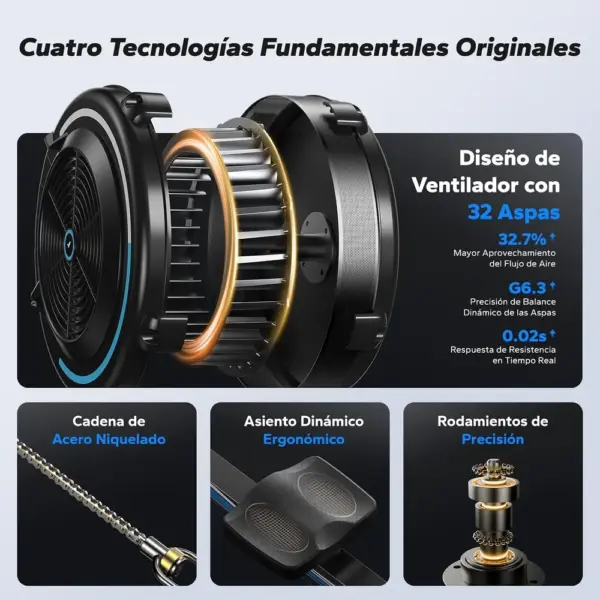 MERACH R50 - Máquina de remo de aire de 10 niveles — 4 MERACH R50 - Máquina de remo de aire de 10 niveles — 4