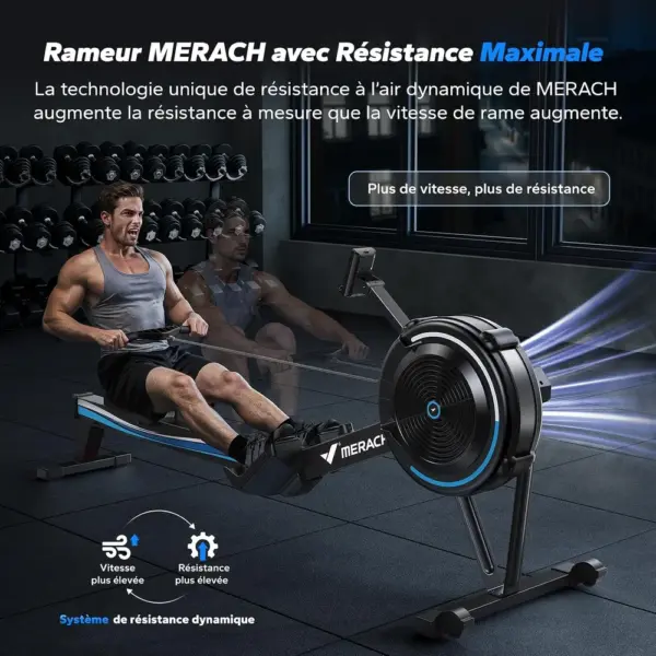 MERACH MR-R11 - Rameur à air 10 niveaux — 3 MERACH MR-R11 - Rameur à air 10 niveaux — 3