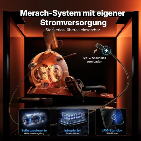 MERACH Novarow Q3 - Magnet-Rudergerät mit 60 kg Widerstand ohne Netzteil — 3 MERACH Novarow Q3 - Magnet-Rudergerät mit 60 kg Widerstand ohne Netzteil — 3