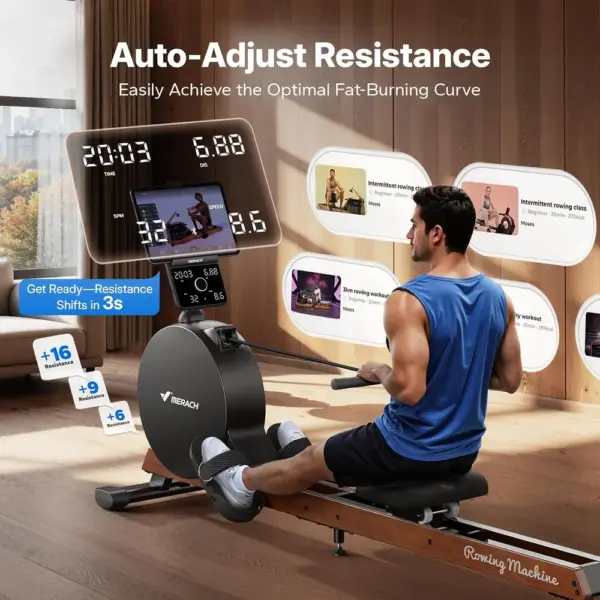 MERACH NovaRow Q3 - self-powered rowing machine, 60 kg — 4 MERACH NovaRow Q3 - self-powered rowing machine, 60 kg — 4
