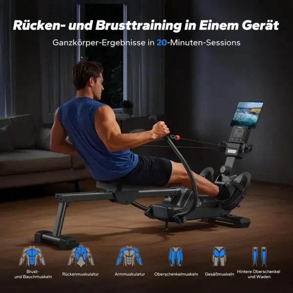MERACH MR-R26 - Rudergerät mit Doppelpaddel und Magnetwiderstand — 4 MERACH MR-R26 - Rudergerät mit Doppelpaddel und Magnetwiderstand — 4