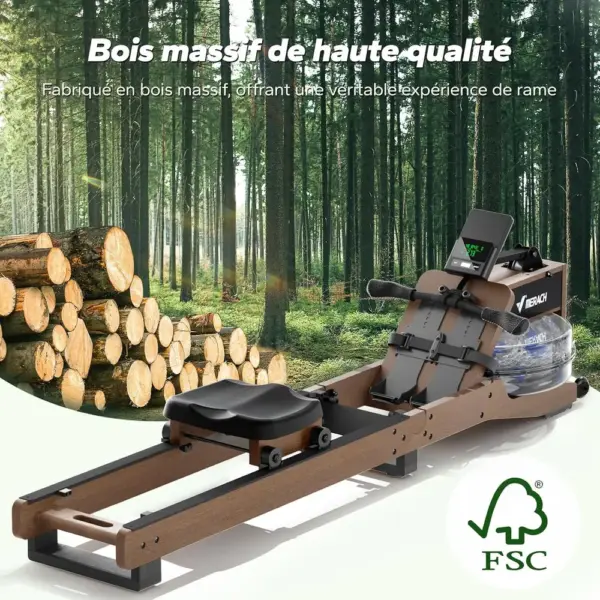 MERACH MR-R23 - Rameur à eau pliable en bois d’hévéa — 2 MERACH MR-R23 - Rameur à eau pliable en bois d’hévéa — 2