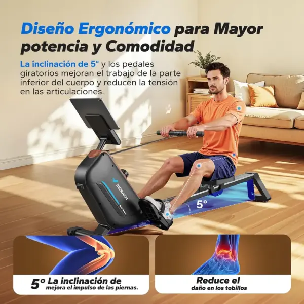 MERACH MR-R15 - Máquina de remo magnética de riel extendido — 4 MERACH MR-R15 - Máquina de remo magnética de riel extendido — 4