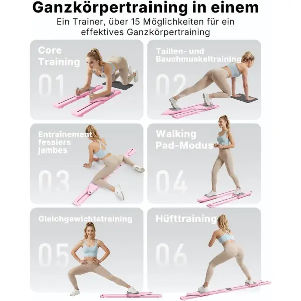 MERACH 2494P1 - Klappbares 5-in-1 Pilates-Reformer-Board — 2 MERACH 2494P1 - Klappbares 5-in-1 Pilates-Reformer-Board — 2