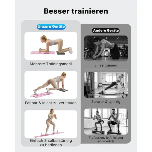 MERACH 2494P1 - Klappbares 5-in-1 Pilates-Reformer-Board — 4 MERACH 2494P1 - Klappbares 5-in-1 Pilates-Reformer-Board — 4