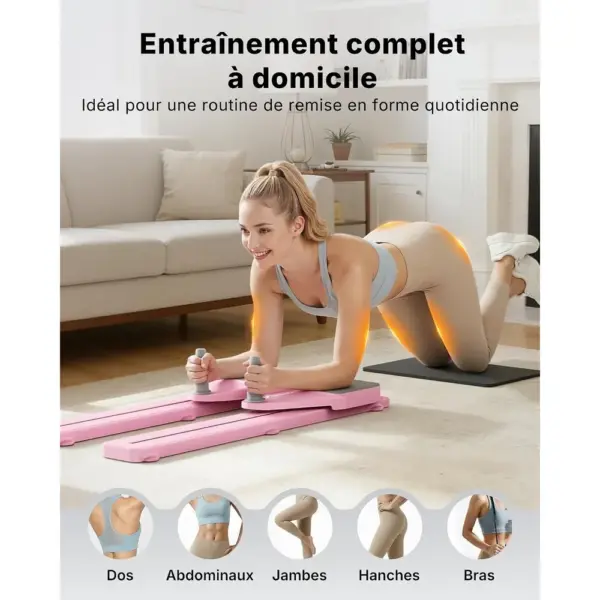 MERACH 2494P1 - Reformer de Pilates pliable 5 en 1 — 5 MERACH 2494P1 - Reformer de Pilates pliable 5 en 1 — 5