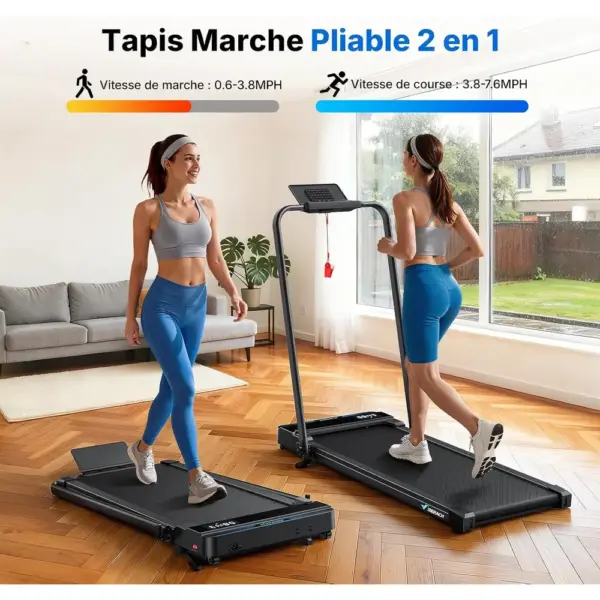 MERACH MR-T19B3 - Tapis de marche et de course 2 en 1, pente 6 % — 2 MERACH MR-T19B3 - Tapis de marche et de course 2 en 1, pente 6 % — 2