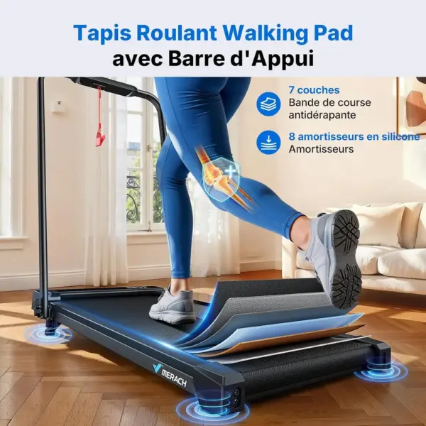 MERACH MR-T19B3 - Tapis de marche et de course 2 en 1, pente 6 % — 5 MERACH MR-T19B3 - Tapis de marche et de course 2 en 1, pente 6 % — 5