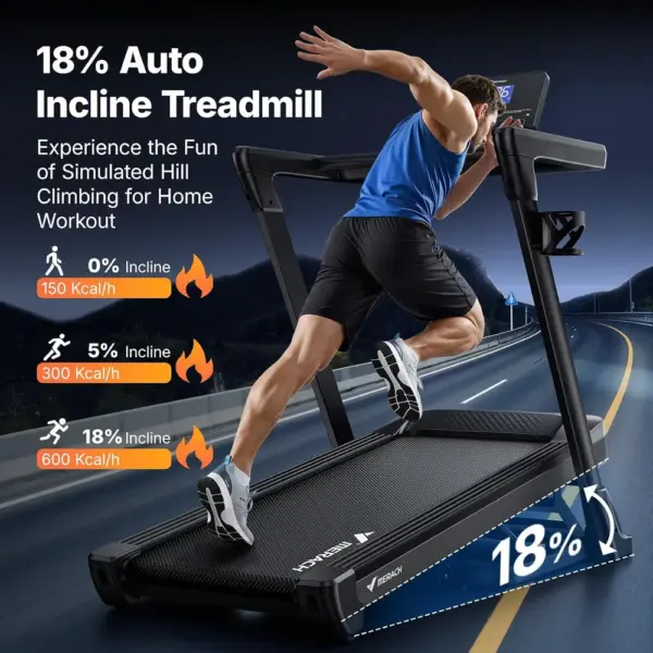 MERACH T31 - folding treadmill, 18% auto incline — 3 MERACH T31 - folding treadmill, 18% auto incline — 3
