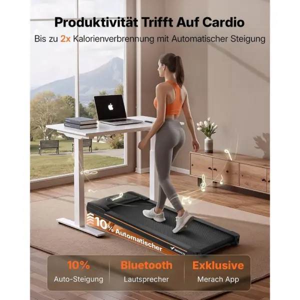 MERACH T25 Bluetooth - Walking Pad mit Lautsprecher und 10 % Steigung — 2 MERACH T25 Bluetooth - Walking Pad mit Lautsprecher und 10 % Steigung — 2