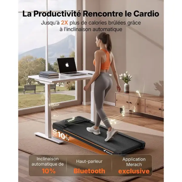 MERACH MR-T25 - Tapis de marche inclinable avec haut-parleur — 2 MERACH MR-T25 - Tapis de marche inclinable avec haut-parleur — 2