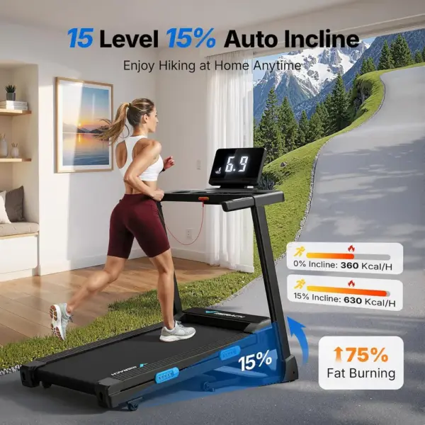MERACH T12 - folding treadmill, 15% auto incline — 4 MERACH T12 - folding treadmill, 15% auto incline — 4