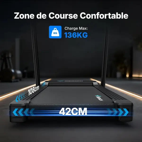 MERACH MR-T12B2 - Tapis de course pliable, inclinaison automatique 15 % — 3 MERACH MR-T12B2 - Tapis de course pliable, inclinaison automatique 15 % — 3