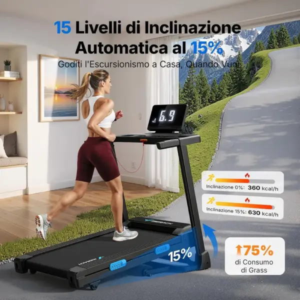 MERACH MR-T12B2 - Tapis roulant pieghevole con inclinazione 15% — 5 MERACH MR-T12B2 - Tapis roulant pieghevole con inclinazione 15% — 5