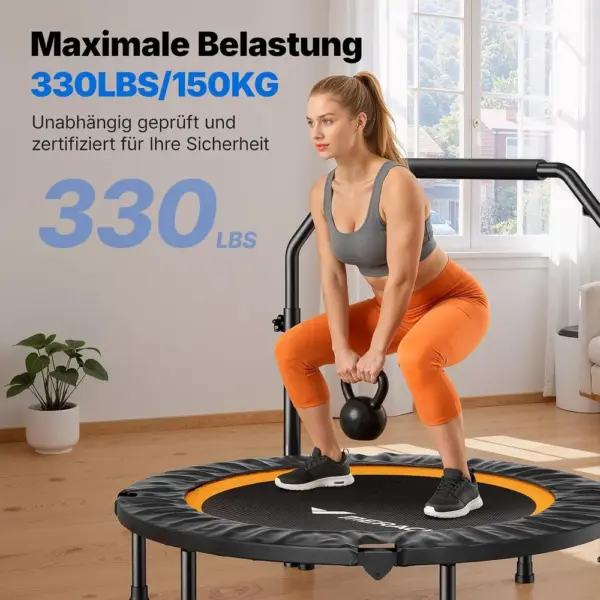 MERACH MR-2420B2 - Trampoline fitness pliable avec barre en U — 4 MERACH MR-2420B2 - Trampoline fitness pliable avec barre en U — 4