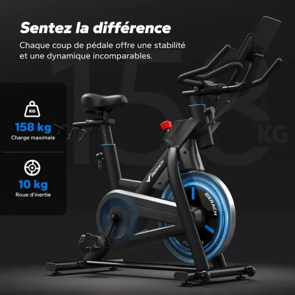MERACH MR-S29 - Vélo d’appartement volant 10 kg — 3 MERACH MR-S29 - Vélo d’appartement volant 10 kg — 3