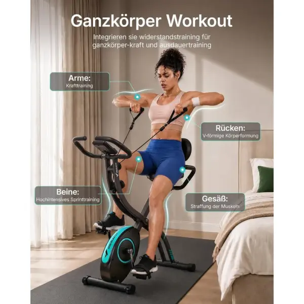 MERACH MR-S15B2 - Klappbarer 4-in-1-Heimtrainer mit 16 Magnetstufen — 3 MERACH MR-S15B2 - Klappbarer 4-in-1-Heimtrainer mit 16 Magnetstufen — 3
