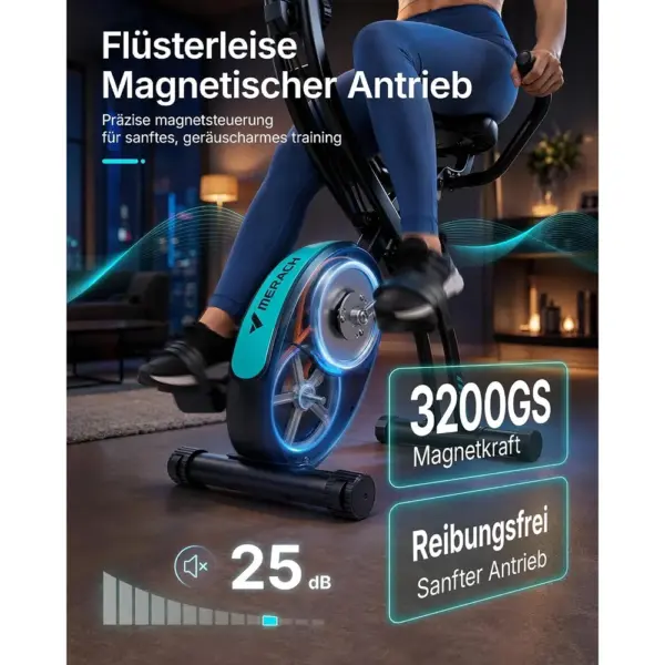 MERACH MR-S15B2 - Klappbarer 4-in-1-Heimtrainer mit 16 Magnetstufen — 4 MERACH MR-S15B2 - Klappbarer 4-in-1-Heimtrainer mit 16 Magnetstufen — 4