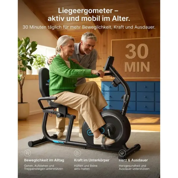 MERACH S08 - Sitzfahrrad mit 8 Magnetstufen und Pulssensoren — 2 MERACH S08 - Sitzfahrrad mit 8 Magnetstufen und Pulssensoren — 2