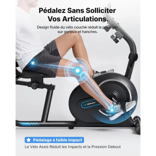 MERACH S08B1 - Vélo couché magnétique 8 niveaux — 3 MERACH S08B1 - Vélo couché magnétique 8 niveaux — 3