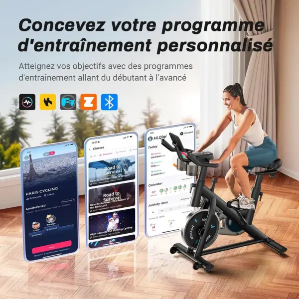 MERACH MR-S26B1 - Vélo d’appartement silencieux TriGlide — 2 MERACH MR-S26B1 - Vélo d’appartement silencieux TriGlide — 2