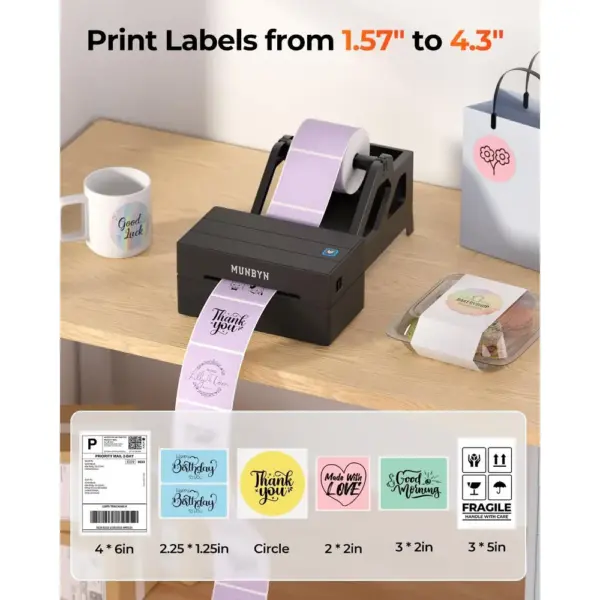 MUNBYN 130B - Bluetooth 4x6 shipping label printer — 5 MUNBYN 130B - Bluetooth 4x6 shipping label printer — 5