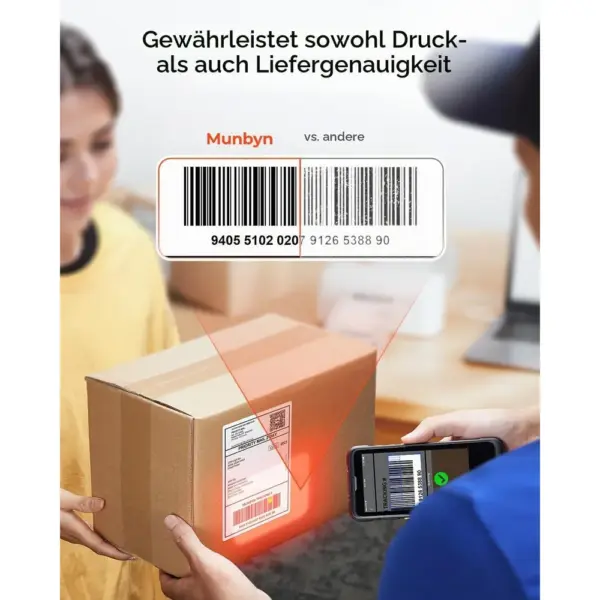 MUNBYN RW402B - Bluetooth Etikettendrucker 4x6 mit Auto-Erkennung — 2 MUNBYN RW402B - Bluetooth Etikettendrucker 4x6 mit Auto-Erkennung — 2
