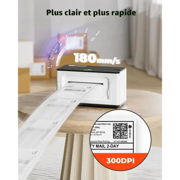 MUNBYN 941BP - Imprimante d’étiquettes thermique 300 dpi Bluetooth — 2 MUNBYN 941BP - Imprimante d’étiquettes thermique 300 dpi Bluetooth — 2