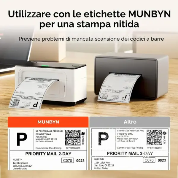 MUNBYN 941B - Stampante per etichette di spedizione Bluetooth 4x6 — 3 MUNBYN 941B - Stampante per etichette di spedizione Bluetooth 4x6 — 3