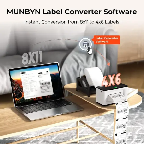 MUNBYN 941B - Stampante per etichette di spedizione Bluetooth 4x6 — 4 MUNBYN 941B - Stampante per etichette di spedizione Bluetooth 4x6 — 4