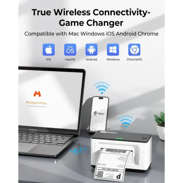 MUNBYN 941AP - Wi-Fi AirPrint 4x6 label printer — 3 MUNBYN 941AP - Wi-Fi AirPrint 4x6 label printer — 3