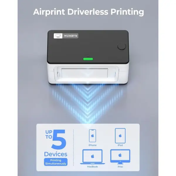MUNBYN 941AP - Stampante per etichette Wi-Fi con AirPrint — 2 MUNBYN 941AP - Stampante per etichette Wi-Fi con AirPrint — 2