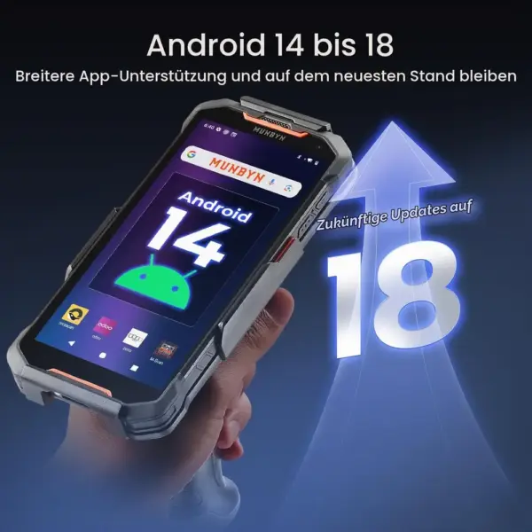 MUNBYN AS01P - Android 14 Barcodescanner mit 6-Zoll-Display — 2 MUNBYN AS01P - Android 14 Barcodescanner mit 6-Zoll-Display — 2
