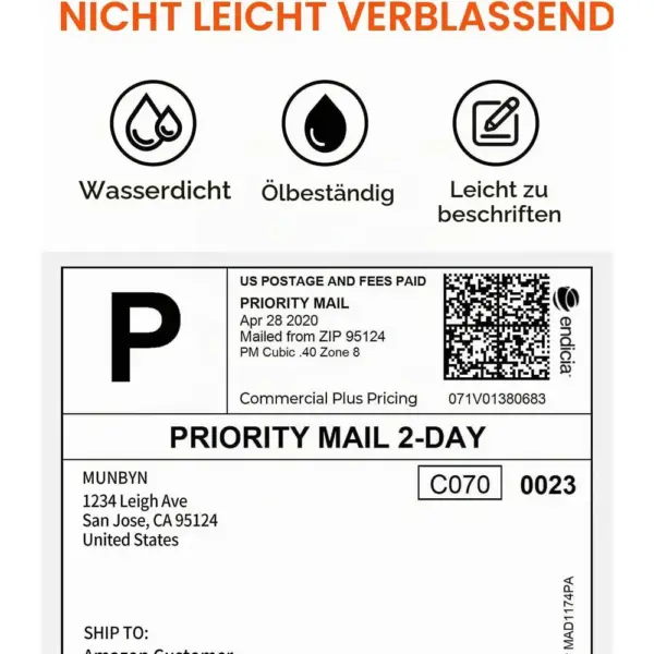 MUNBYN 4x6 Leporello - 500 Thermo-Versandetiketten 102 × 152 mm — 2 MUNBYN 4x6 Leporello - 500 Thermo-Versandetiketten 102 × 152 mm — 2