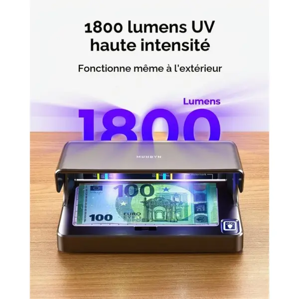 MUNBYN IMC26 - Détecteur de faux billets portable UV et lumière blanche — 2 MUNBYN IMC26 - Détecteur de faux billets portable UV et lumière blanche — 2