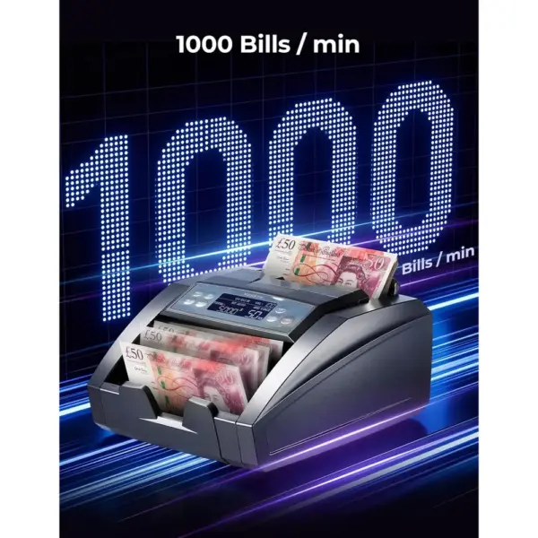 MUNBYN IMC27 - Money counter with GBP, EUR and USD value count — 4 MUNBYN IMC27 - Money counter with GBP, EUR and USD value count — 4