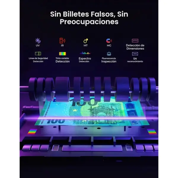 MUNBYN IMC27 - Contadora de billetes USD/EUR con conteo de valor — 3 MUNBYN IMC27 - Contadora de billetes USD/EUR con conteo de valor — 3