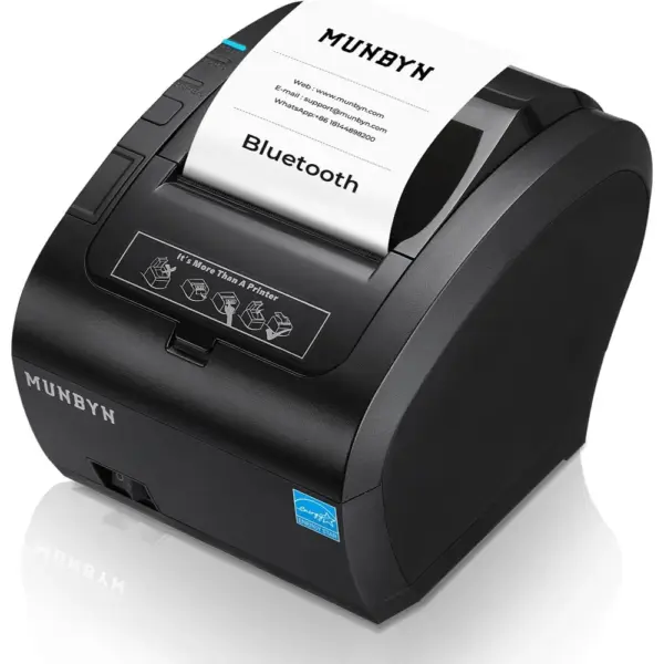 MUNBYN P047 - Stampante scontrini Bluetooth certificata MFi, 80 mm — 1 MUNBYN P047 - Stampante scontrini Bluetooth certificata MFi, 80 mm — 1