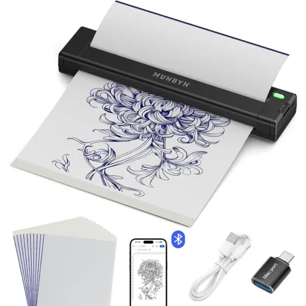 MUNBYN ITP05S - Wireless tattoo stencil printer with AI app — 1 MUNBYN ITP05S - Wireless tattoo stencil printer with AI app — 1