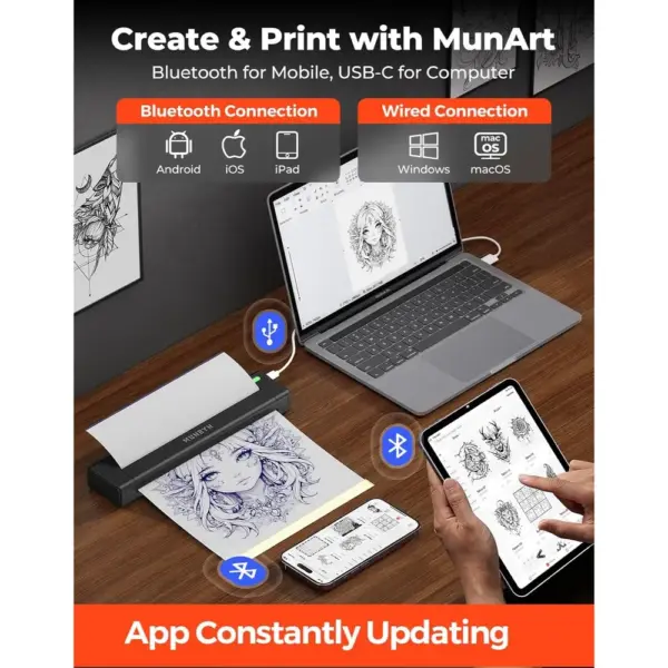 MUNBYN ITP05S - Wireless tattoo stencil printer with AI app — 4 MUNBYN ITP05S - Wireless tattoo stencil printer with AI app — 4