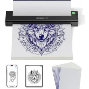MUNBYN ITP05S - Stampante stencil tatuaggi Bluetooth portatile — 1
