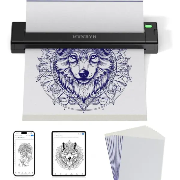 MUNBYN ITP05S - Stampante stencil tatuaggi Bluetooth portatile — 1 MUNBYN ITP05S - Stampante stencil tatuaggi Bluetooth portatile — 1