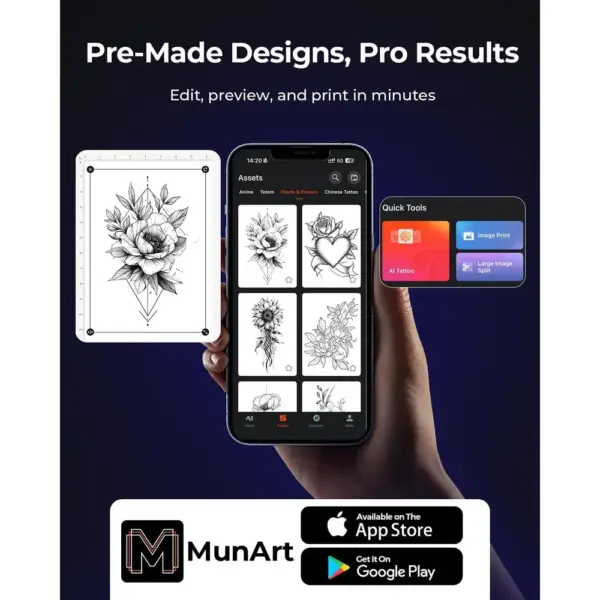 MUNBYN ITP06 - 300 dpi wireless tattoo stencil printer — 5 MUNBYN ITP06 - 300 dpi wireless tattoo stencil printer — 5